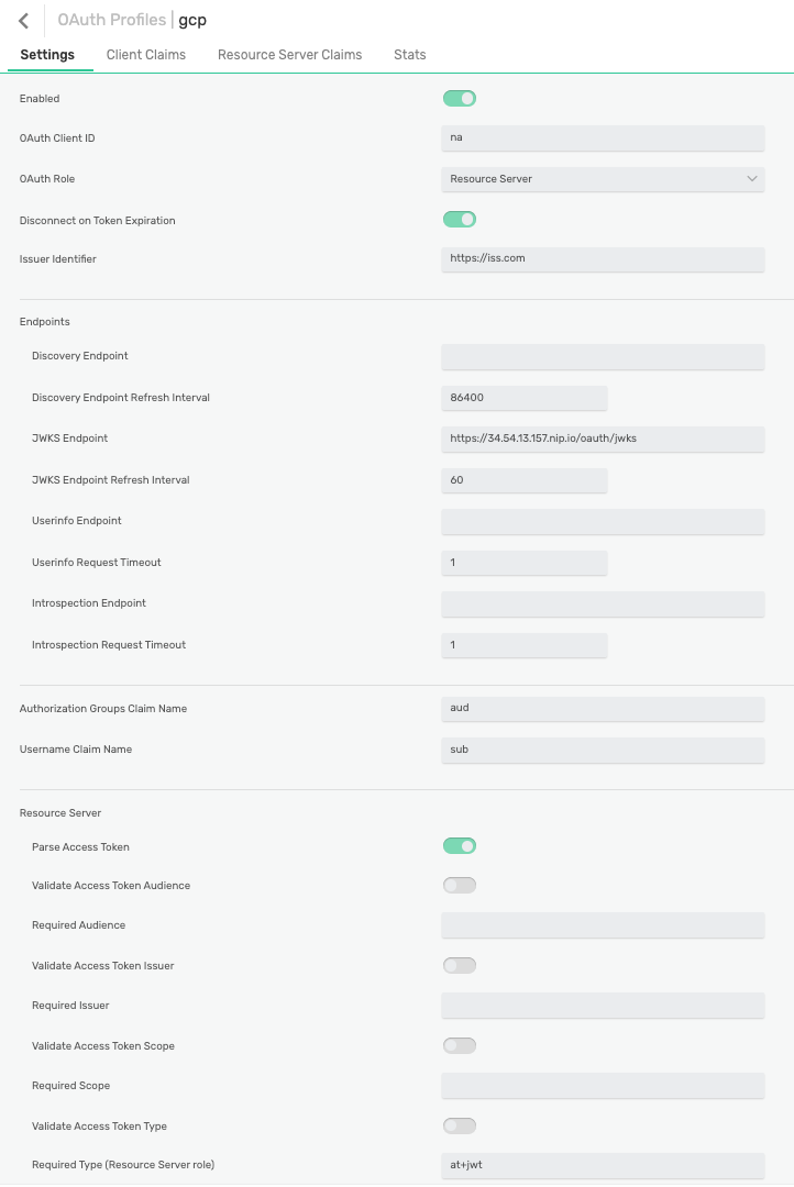 OAuth Profile