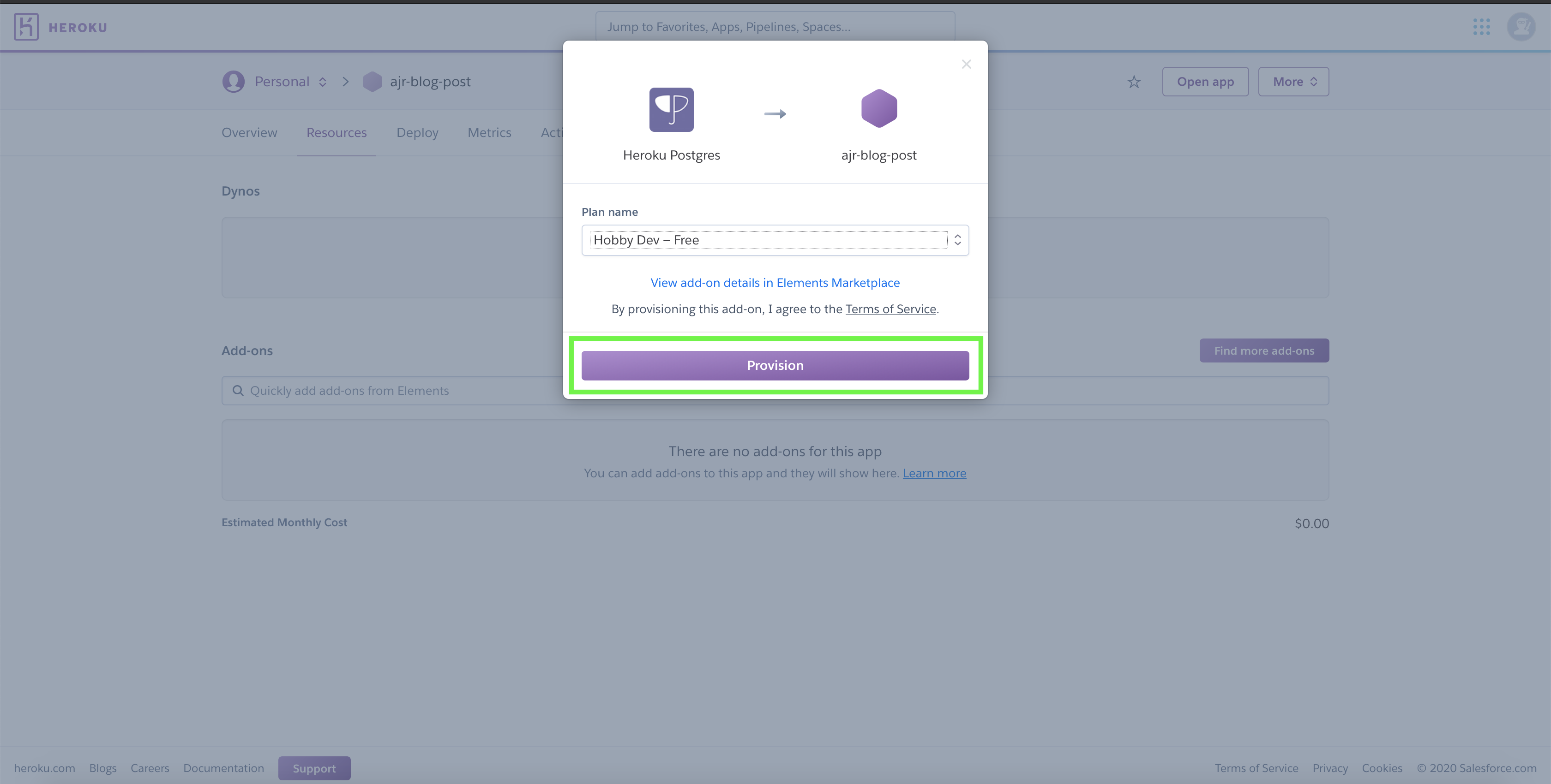 Postgres Provision